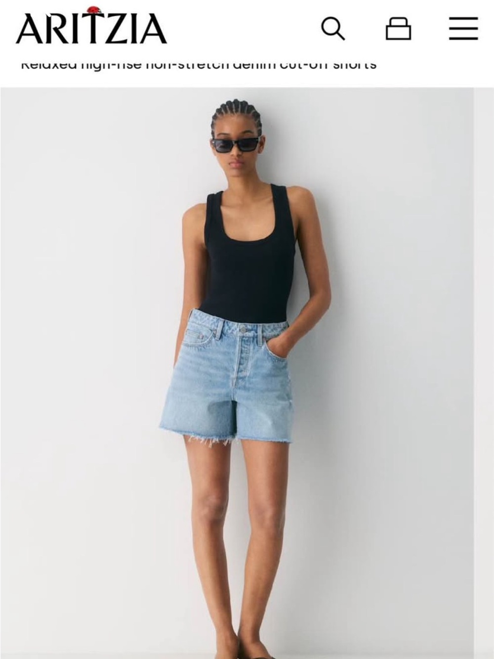 New ARITZIA denim forum hi rise shorts